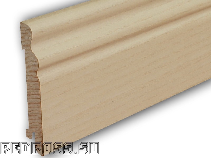 Плинтусы Pedross Шпонированный 95х15 SEG 100 Плинтус Ясень Беленый 