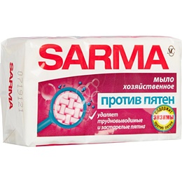 Мыло хозяйственное Sarma Против пятен 140 г