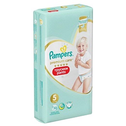 Подгузники-трусики Pampers Premium Care Pants размер 5 (XL) 12-17 кг (52 штуки в упаковке)