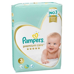 Подгузники Pampers Premium Care размер 3 (M) 6-10 кг (74 штуки в упаковке)