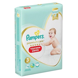 Подгузники-трусики Pampers Premium Care Pants размер 3 (M) 6-11 кг (70 штук в упаковке)