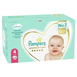 Подгузники Pampers Premium Care Maxi Мега Упаковка 4 (L) 9-14 кг (82 штуки в упаковке)