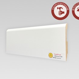 Плинтус TeckWood Белый Титан прямой (100)