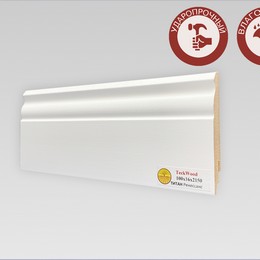 Плинтус TeckWood Белый Титан Ренессанс (100)